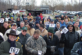 Despite freezing conditions over 300 anxious bidders attended the American Eagle Auction & Appraisal Company auction in Grosse Ile, Michigan.